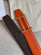H FACE RIVERSIBLE  SKIN TWO SIDES ORANGE BROWN 3.8CM