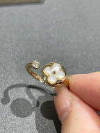 SUN 1 DIAMOND PINK GOLD MOP RING