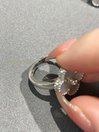 CLOVER SILVER MOP DIAMOND RING