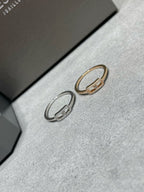 MOVE UNO PINK GOLD DIAMOND PAVED RING