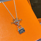 CONSTANCE PEDANT SILVER NECKLACE