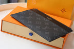 LV SLIM PURSE BLUE MONOGRAM CANVAS 20CM