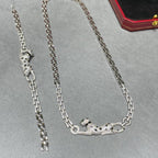 PANTHERE DE CARTI SILVER DIAMOND ONYX BRACELET