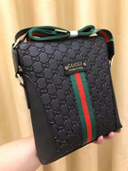 GG CROSSBODY BLACK RED LEATHER