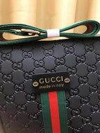 GG CROSSBODY BLACK RED LEATHER