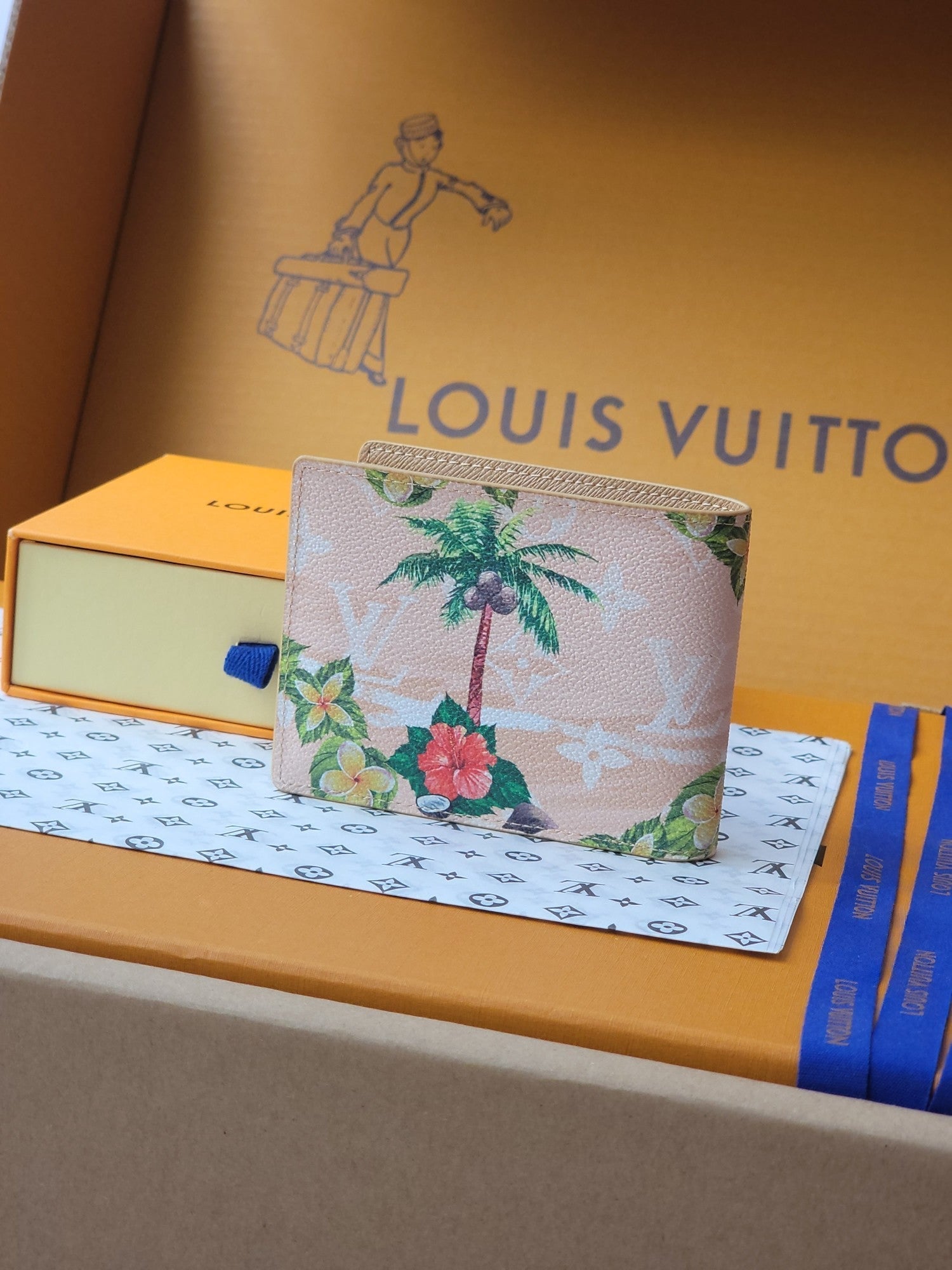 LV Slender Wallet 11cm Blossom Monogram Canvas 261852