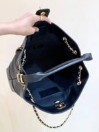 CC 25A Hobo Bag 36cm in Black Calfskin