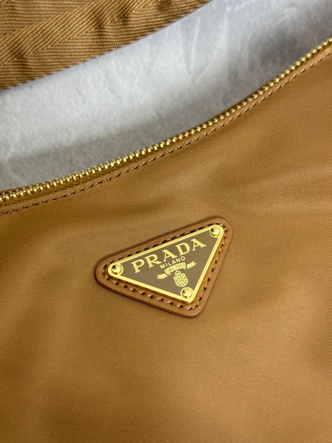 Pra Explorer Bag 32cm Brown Nylon and Calfskin 267412