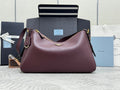Pra Aimee Underarm Hobo Bag 39cm Burgundy Cowhide 267275