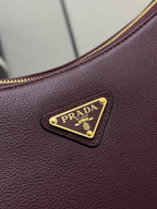 Pra Aimee Underarm Hobo Bag 39cm Burgundy Cowhide 267275