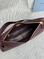 Pra Aimee Underarm Hobo Bag 39cm Burgundy Cowhide 267275