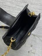 CD Jolie Top Handle Mini Chain Bag 19cm Black Cowhide
