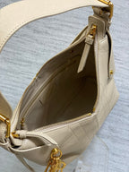 CD VOYAGE Handbag 23cm Cream Cowhide