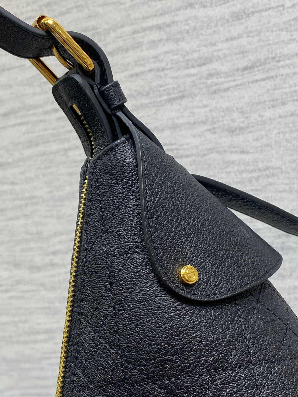 CD VOYAGE Handbag 34cm Black Cowhide