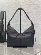 CD VOYAGE Handbag 28cm Black Cowhide