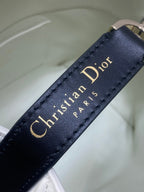 CD Small Toujours Vertical 18cm White and Black Lambskin