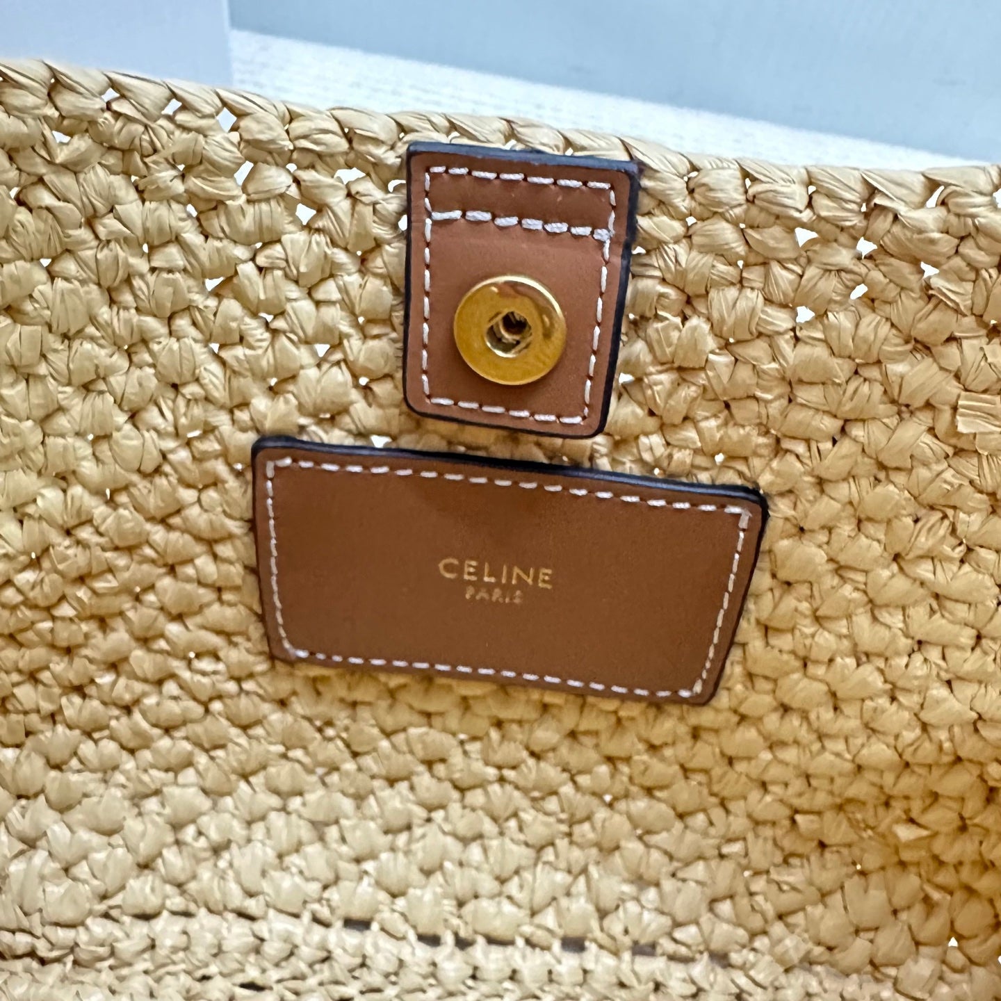Celin Tilly Raffia Woven Underarm Bag 129127