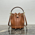 Celin Teen Clara Bag Brown Grained Calfskin 131626