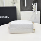 CC 25S Hobo Bag Runway Style Backpack in White Cowhide