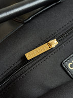 CC 25A Small Tote 36cm Chocolate Brown Suede Black Calfskin