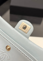 CC 25A Super Mini Bag 12.5cm Cloud Blue Lambskin