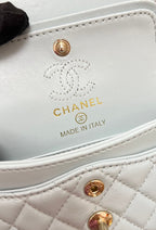 CC 25A Super Mini Bag 12.5cm Cloud Blue Lambskin