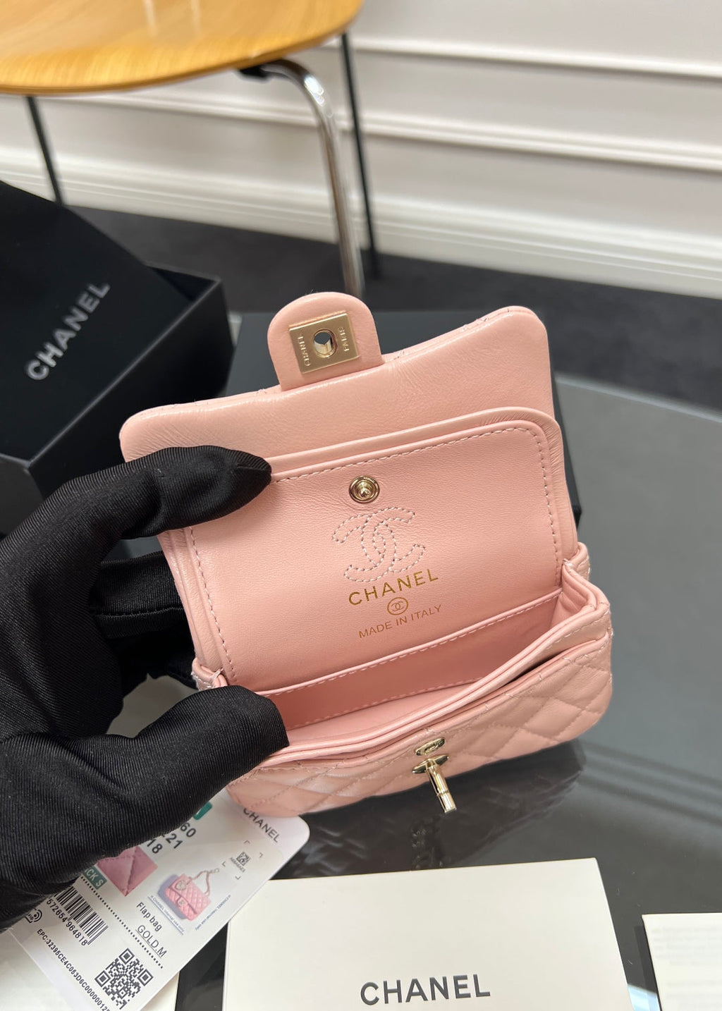 CC 25A Super Mini Bag 12.5cm Light Pink Lambski