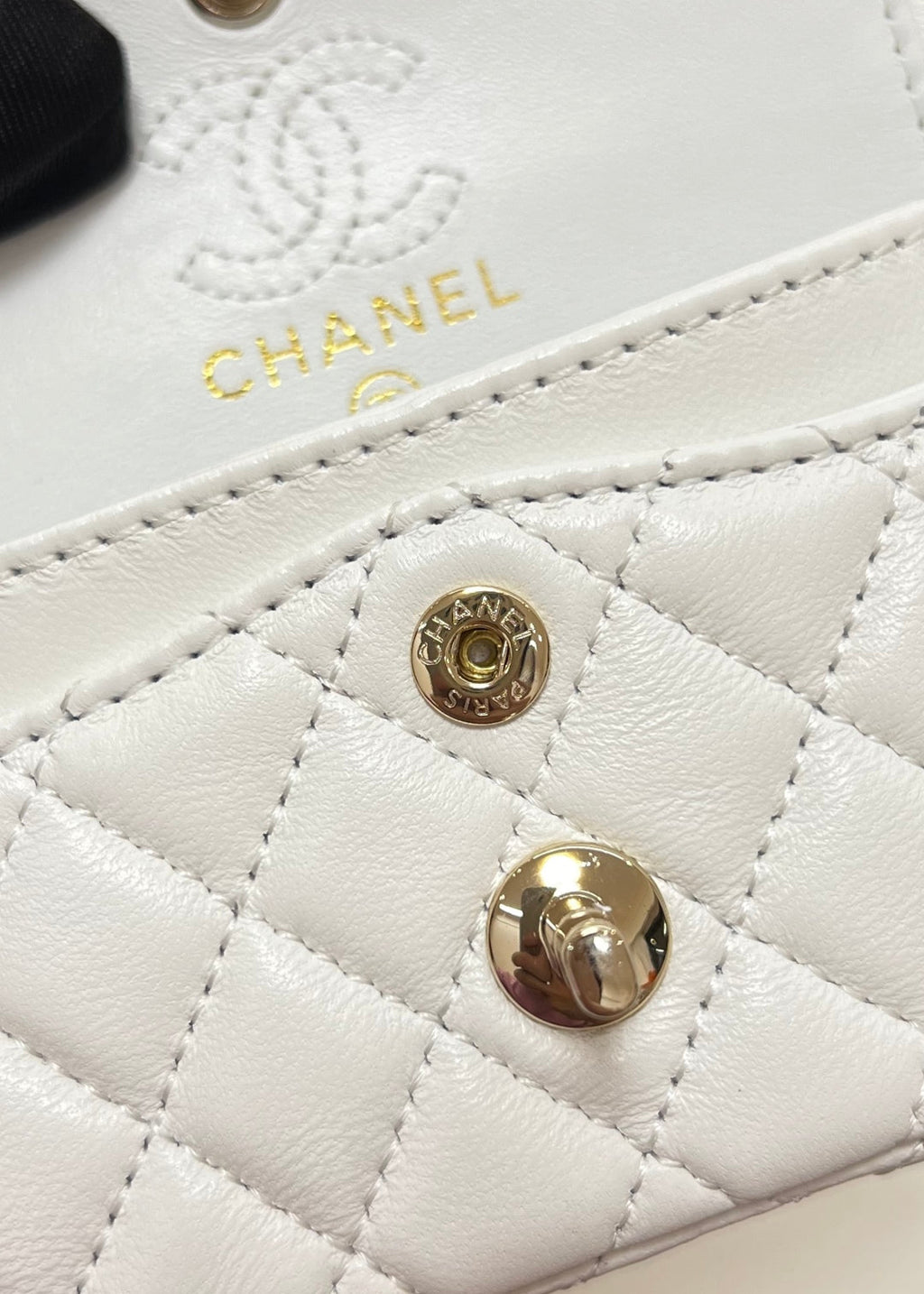 CC 25A Super Mini Bag 12.5cm White Lambskin