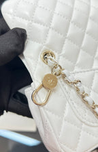 CC 25A Super Mini Bag 12.5cm White Lambskin
