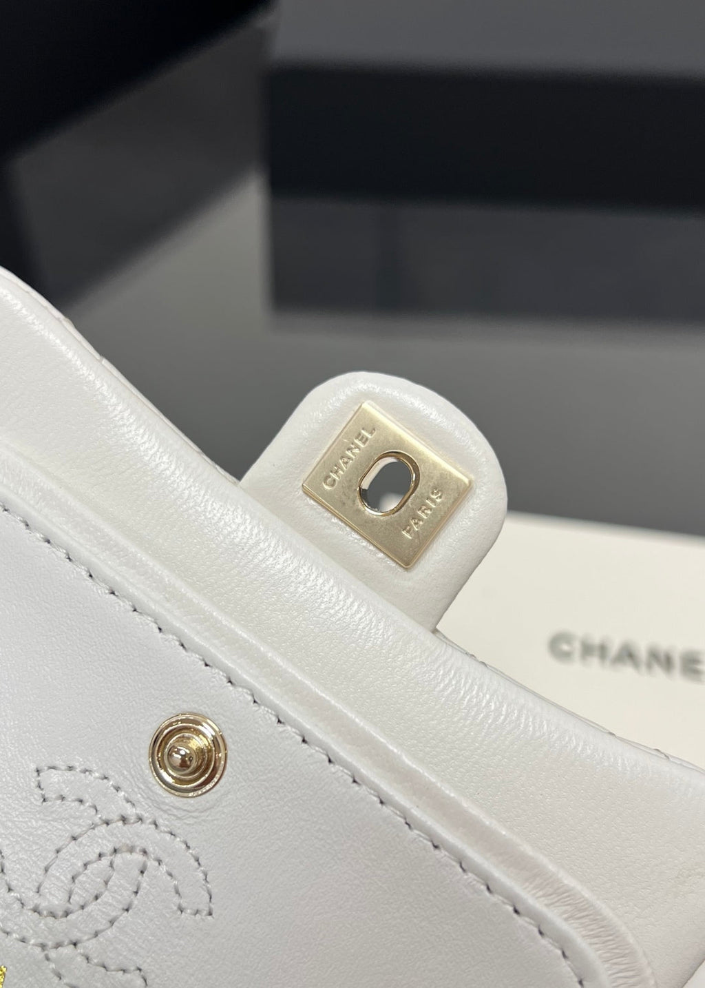 CC 25A Super Mini Bag 12.5cm White Lambskin