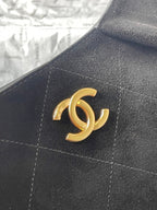 CC 25A Tote Bag 33cm Black Suede