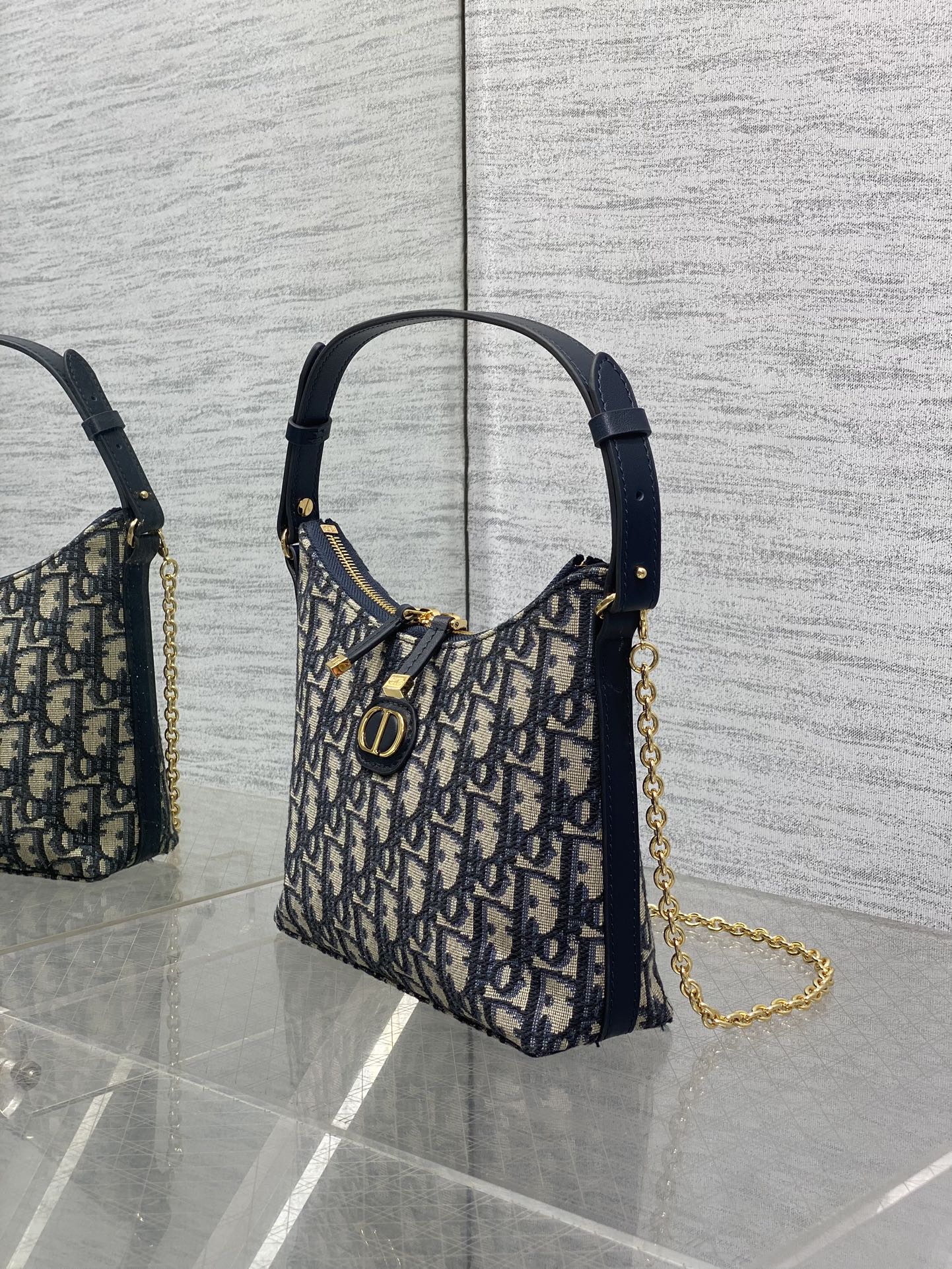 CD Shoulder Bag 19cm Monogram Oblique Fabric GHW
