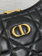 CD Shoulder Bag 19cm black lambskin GHW