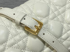 CD Pearl Chain Bag White 21cm Lambskin