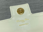 CD Pearl Chain Bag White 21cm Lambskin