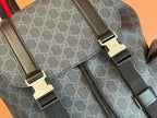 GG Side Pocket Backpack Black Supreme Canvas