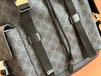 GG Side Pocket Backpack Black Supreme Canvas