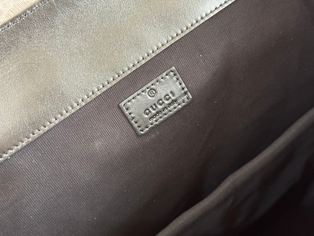 GG Side Pocket Backpack Black Supreme Canvas