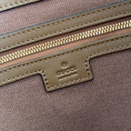 GG 25FW Beatrix Horsebit Handbag 35cm Brown Suede GHW