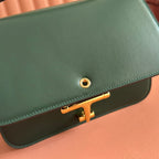 GG 25FW Siena Small Shoulder Bag 23cm Dark Green Calfskin GHW