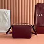 GG 25FW Siena Small Shoulder Bag 23cm Burgundy Calfskin GHW