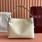 GG 25FW Beatrix Handbag 35cm White Calfskin GHW
