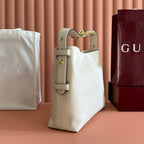 GG 25FW Beatrix Handbag 35cm White Calfskin GHW