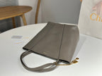 Chloe Spin Tote Bag Medium 27cm Grey Calfskin 272281
