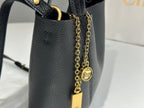Chloe Spin Tote Bag Small 18cm Black Calfskin 272275