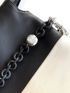 Loewe Flamenco Tote Bag 38 in Black mix White  Lamskin 274216