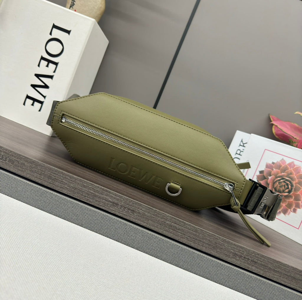 Loewe Classic 32cm Waist Bag Green Calfskin Leather 274660