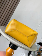 LOE 31 Medium Puzzle Fold Tote In Sunflower Butter Glossy Cowhide 274313