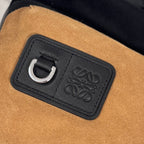 Loewe Flex Canvas Backpack 41 in Black mix Brown Suede 274289