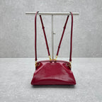Miu McDonal Dumpling Ruby Red 24cm Bag in Oli-waxed